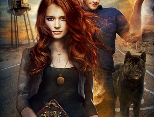 Cover of Wayward Devils by Devon Monk urban fantasy with a woman standing in front of a man who has magic in his hand